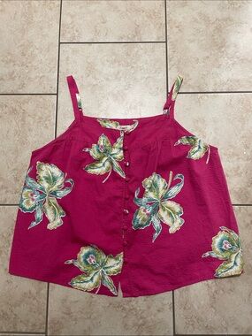 Faherty Marina Seersucker Top Size M